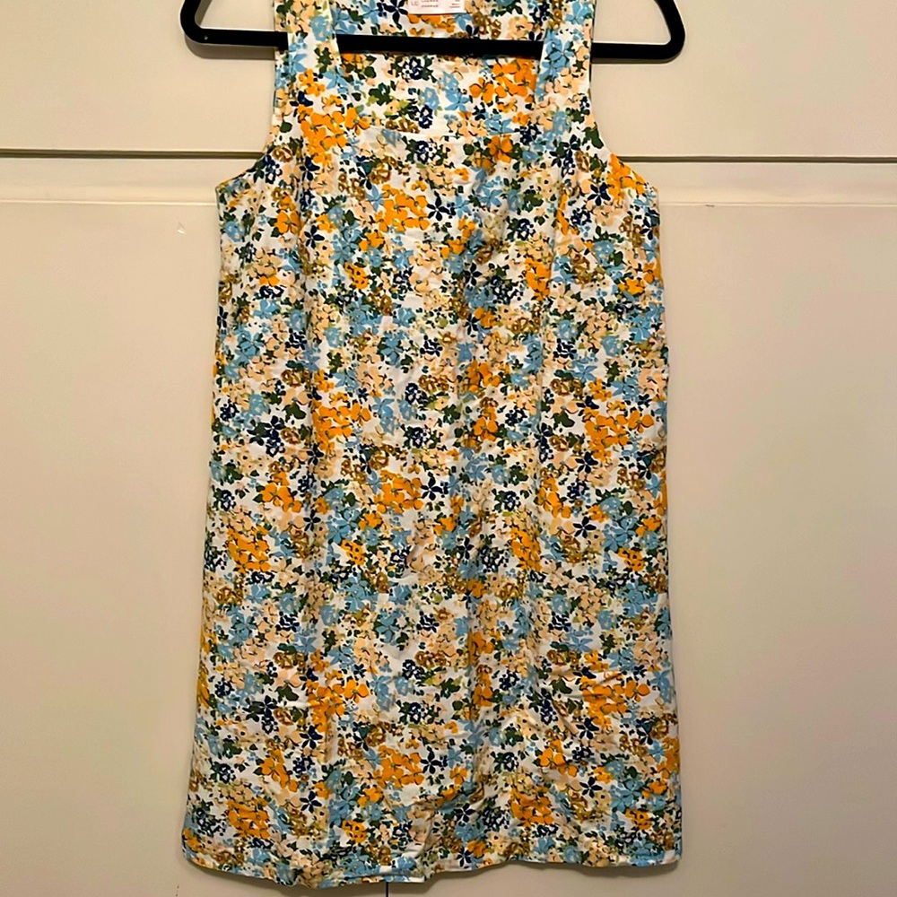 LC Lauren Conrad square neck, sheath mini dress floral print NWT XS No zip.